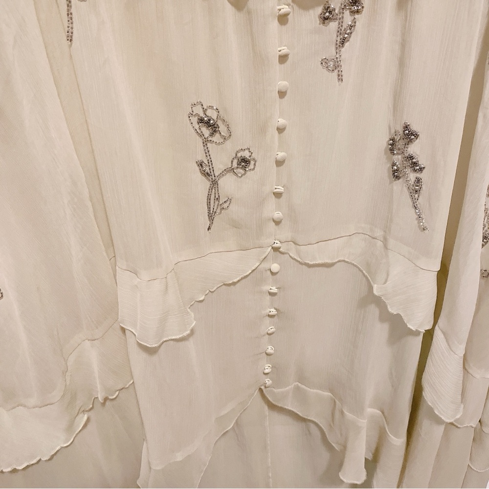 ASOS Mint Green Elegant Ruffle Dress Size 12. - Picture 9 of 9